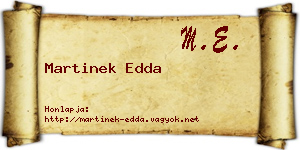 Martinek Edda névjegykártya